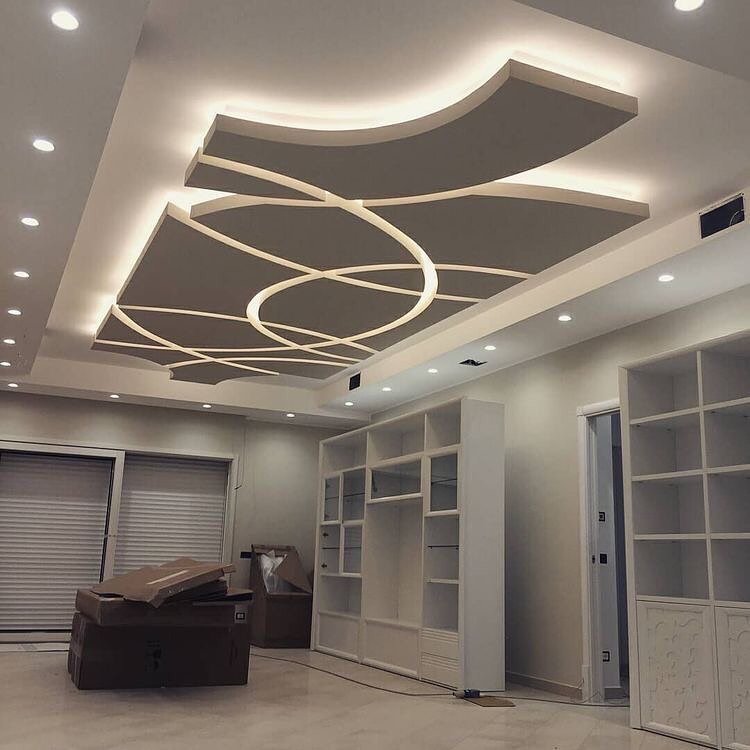 Elegant POP ceiling design with staff mouldings in Cameroon
